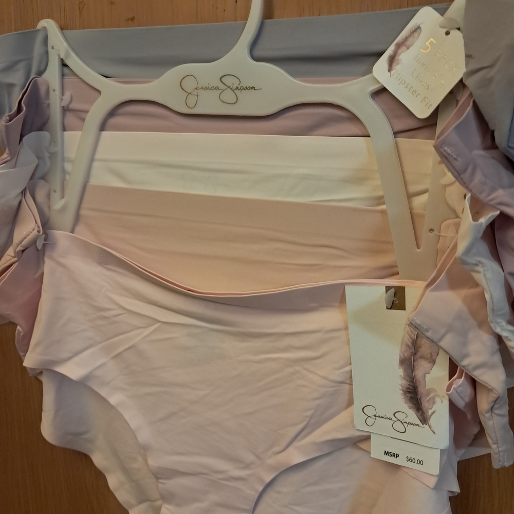Jessica Simpson Women's Intimates 5-Pack in Soft Neutral Colors Size Large